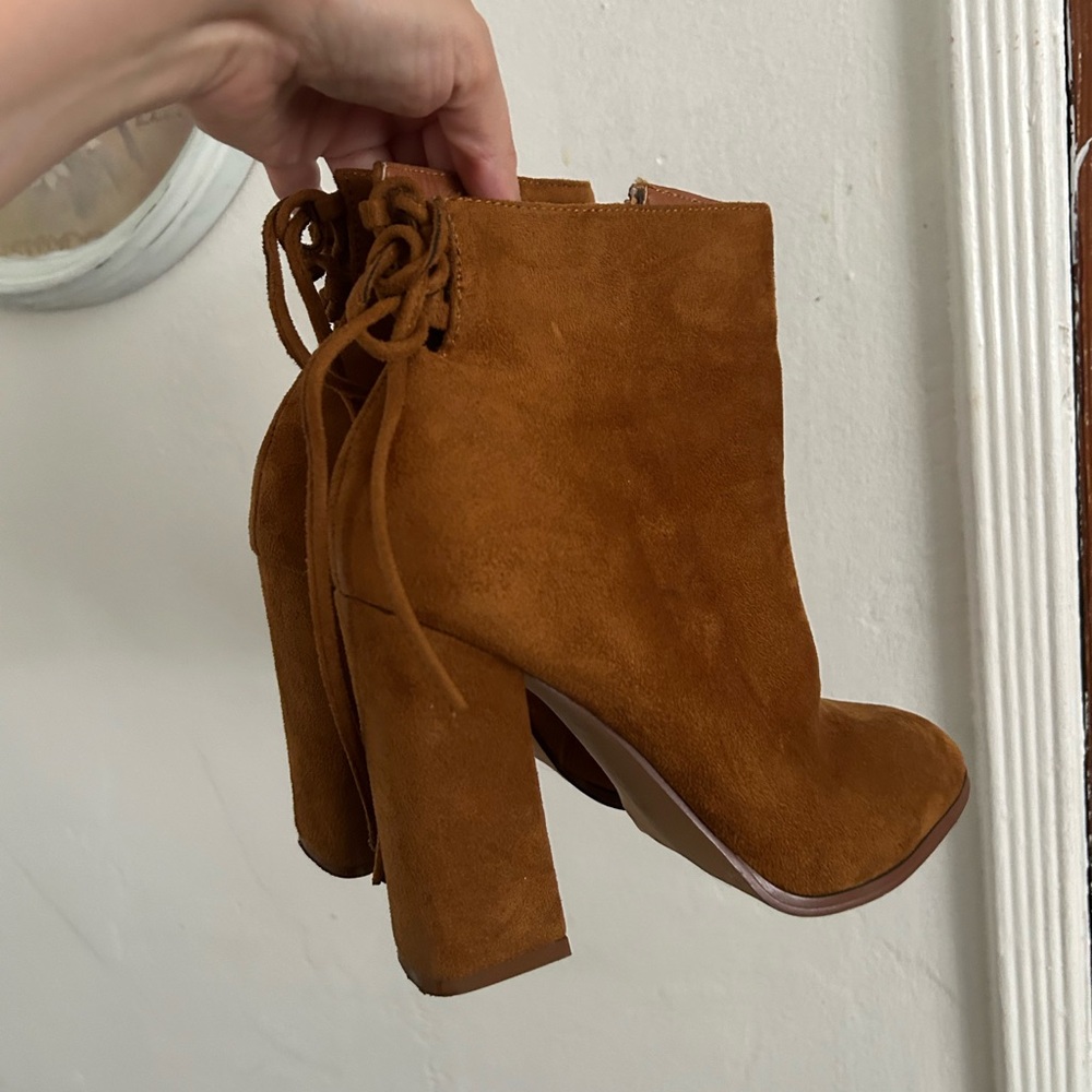 Women's Tan Suede Ankle Boots
